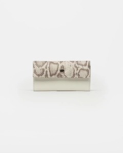 Billetera Boston en Cuero Snake Print